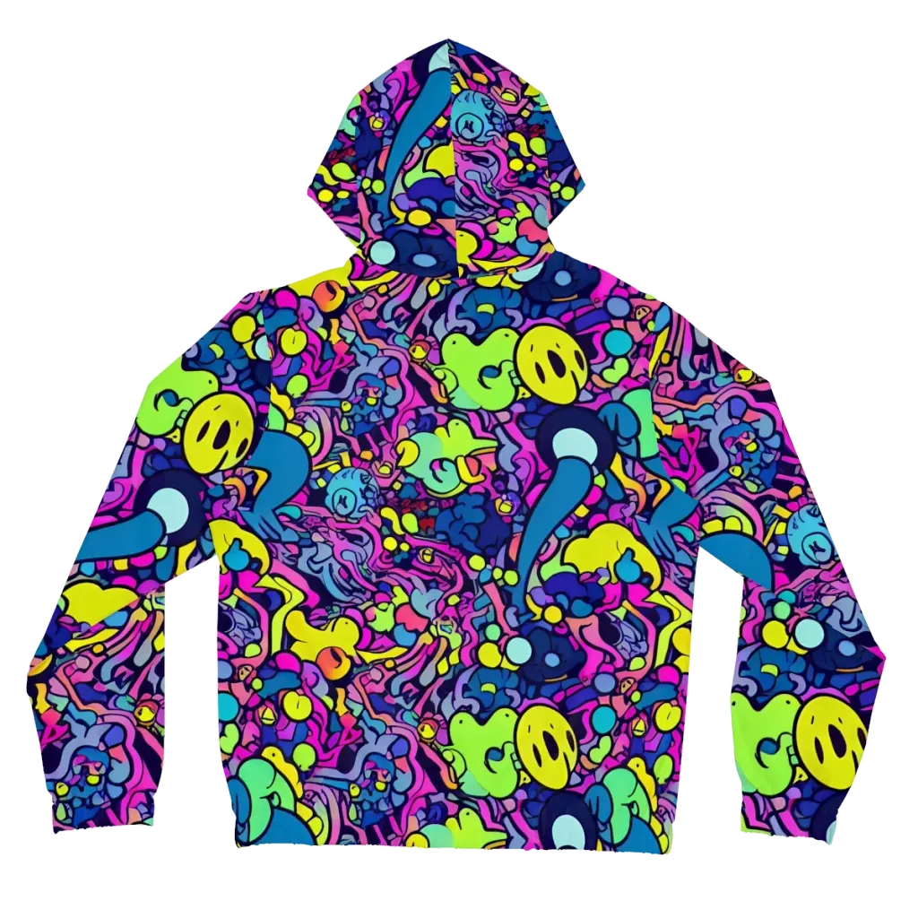Electric Oddity on Women's Full-Zip Hoodie — Back