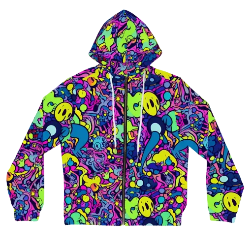 Electric Oddity on a Women's Full-Zip Hoodie