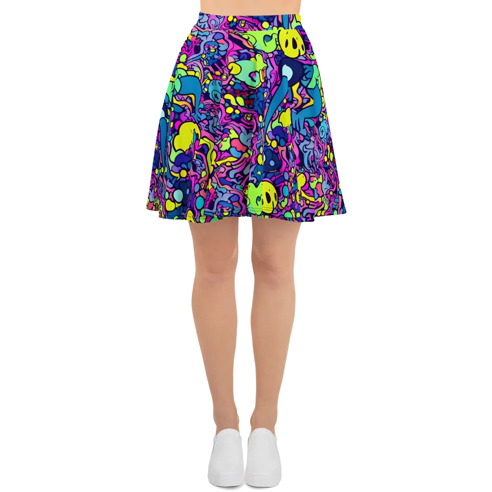 Electric Oddity on Skater Skirt — Front