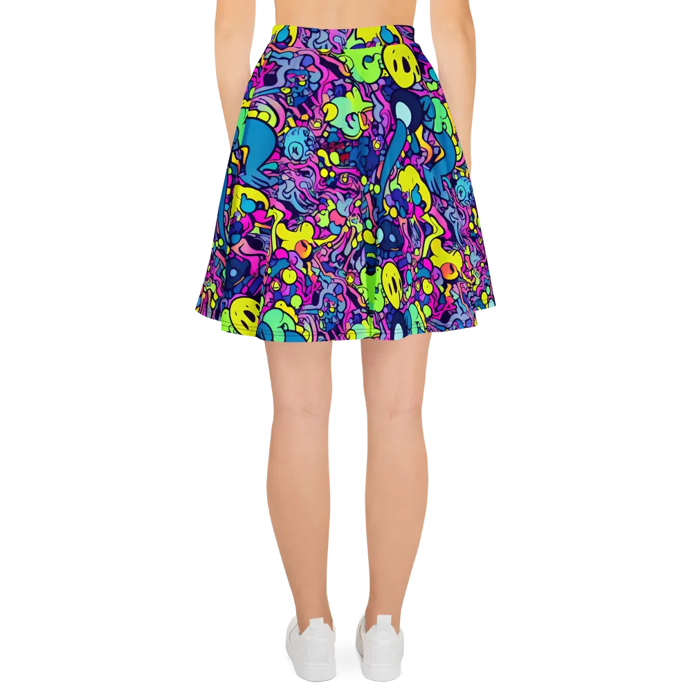 Electric Oddity on Skater Skirt — Back