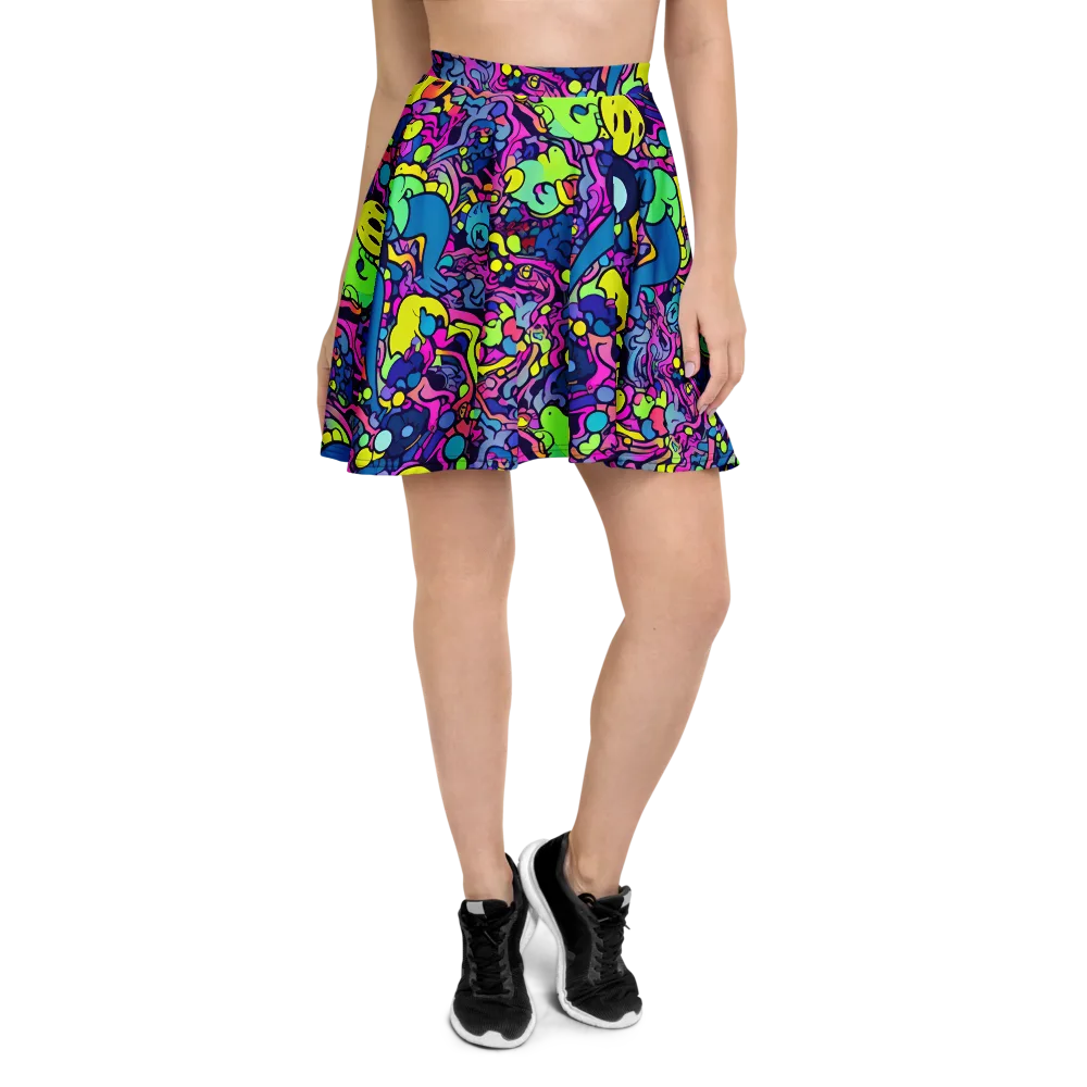 Electric Oddity on Skater Skirt — Front