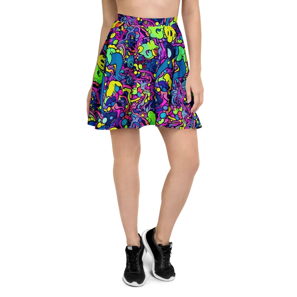 Electric Oddity on Skater Skirt — Front