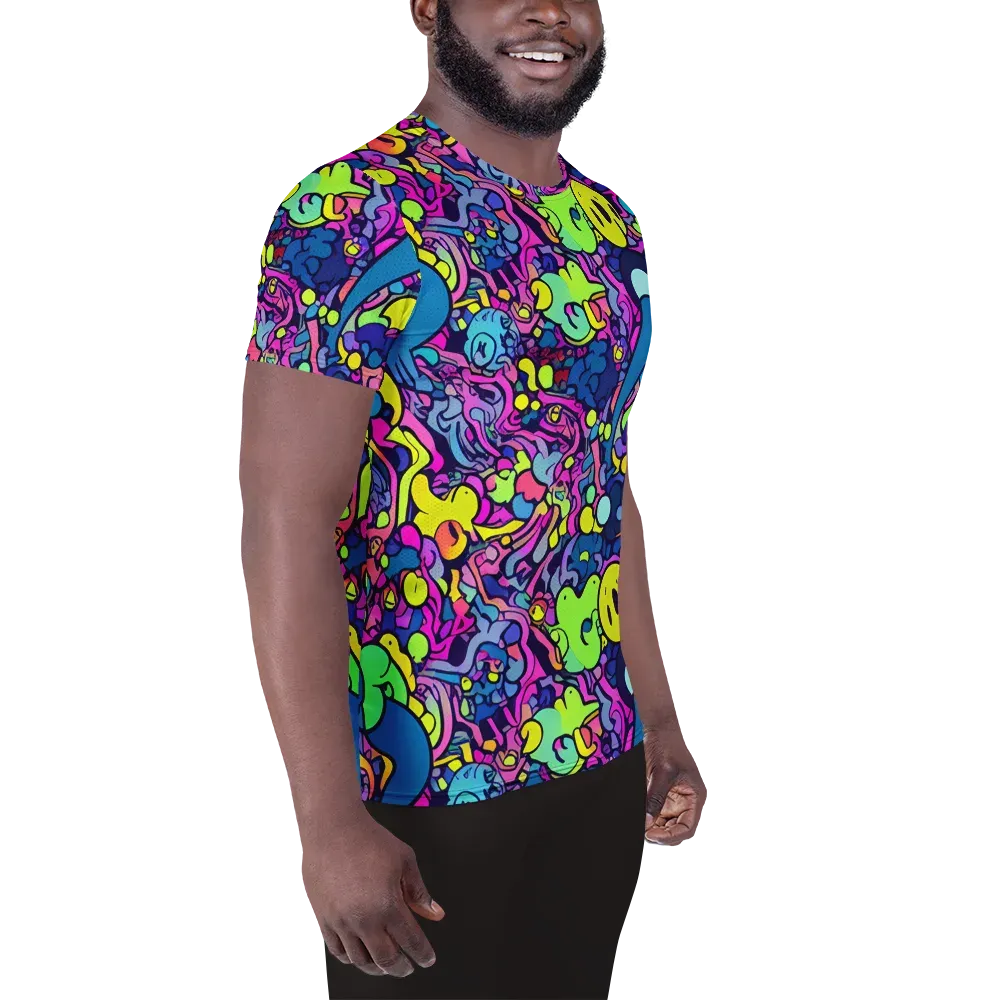 Electric Oddity on Men's Athletic T-Shirt — Right