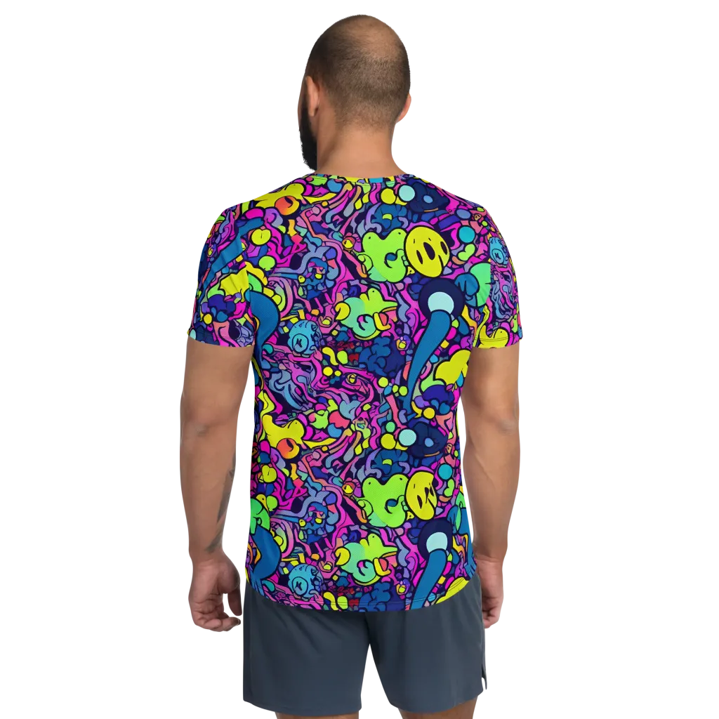 Electric Oddity on Men's Athletic T-Shirt — Back