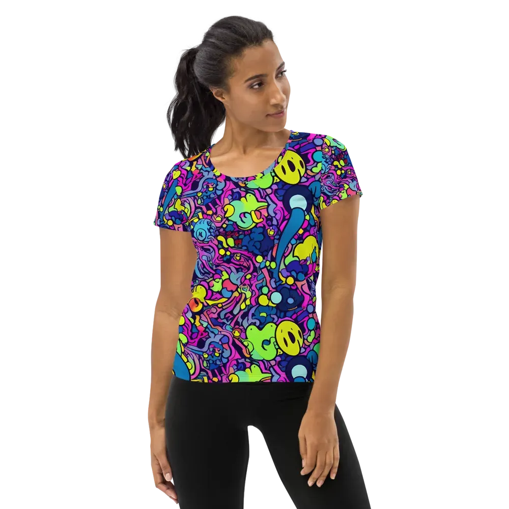 Electric Oddity on Women's Athletic T-Shirt — Front