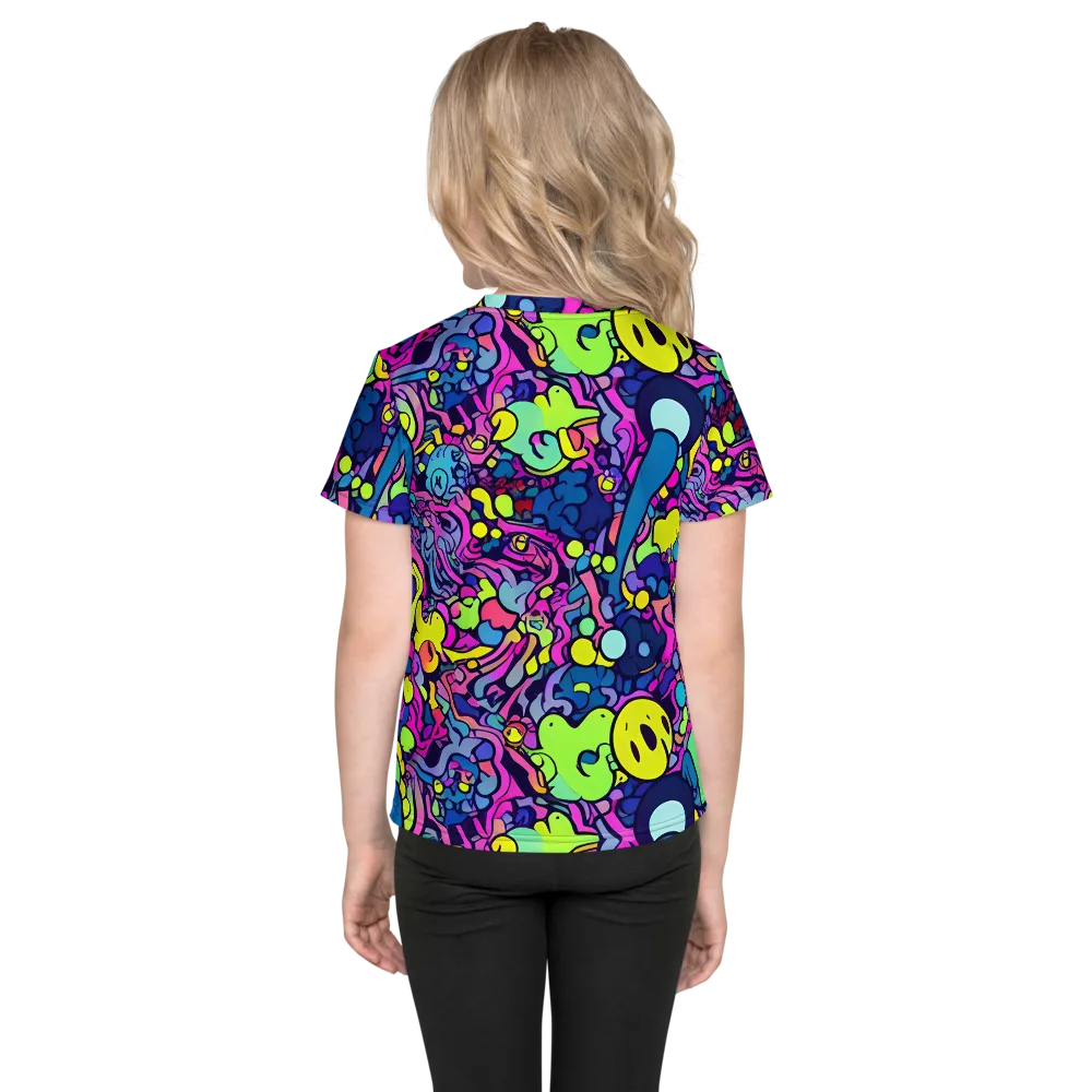 Electric Oddity on Kids Crew Neck T-Shirt — Back