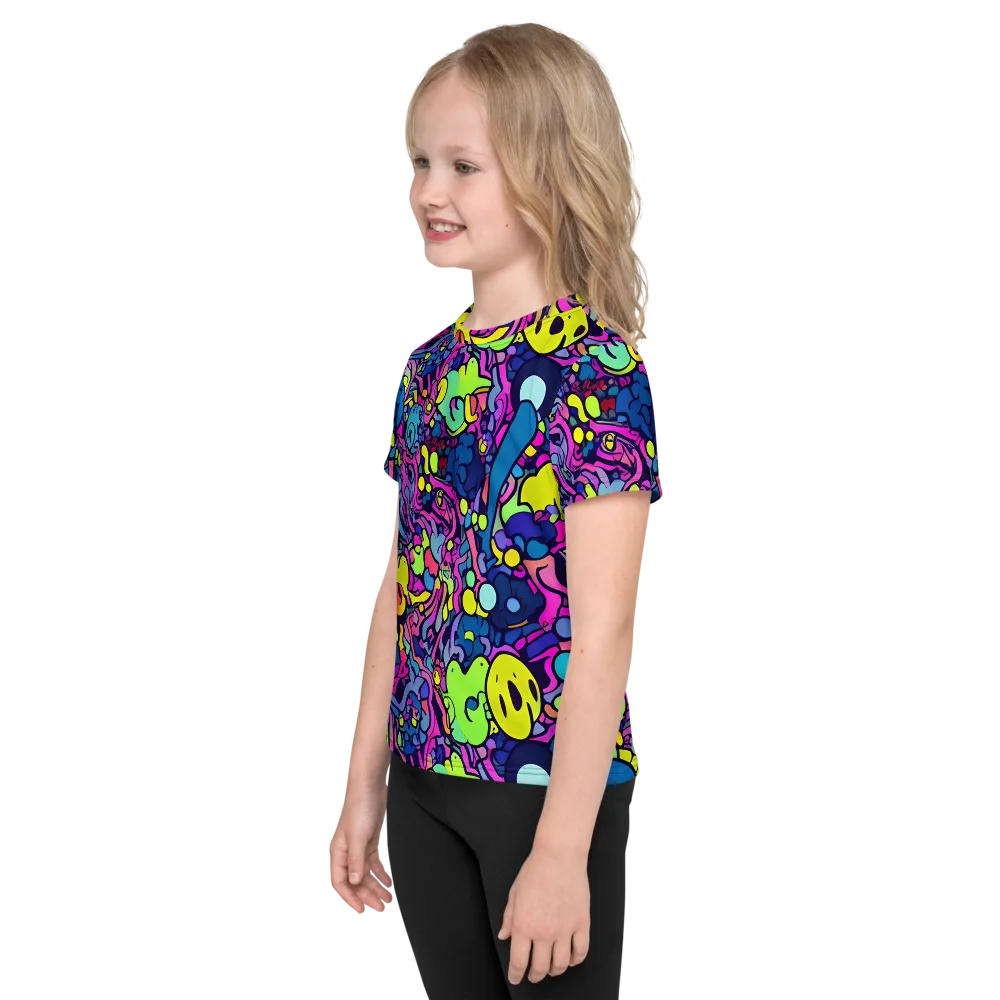 Electric Oddity on Kids Crew Neck T-Shirt — Left