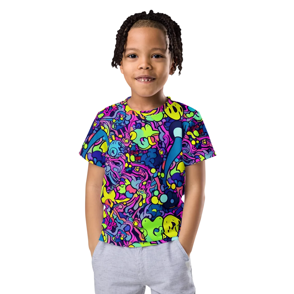 Electric Oddity on Kids Crew Neck T-Shirt — Front