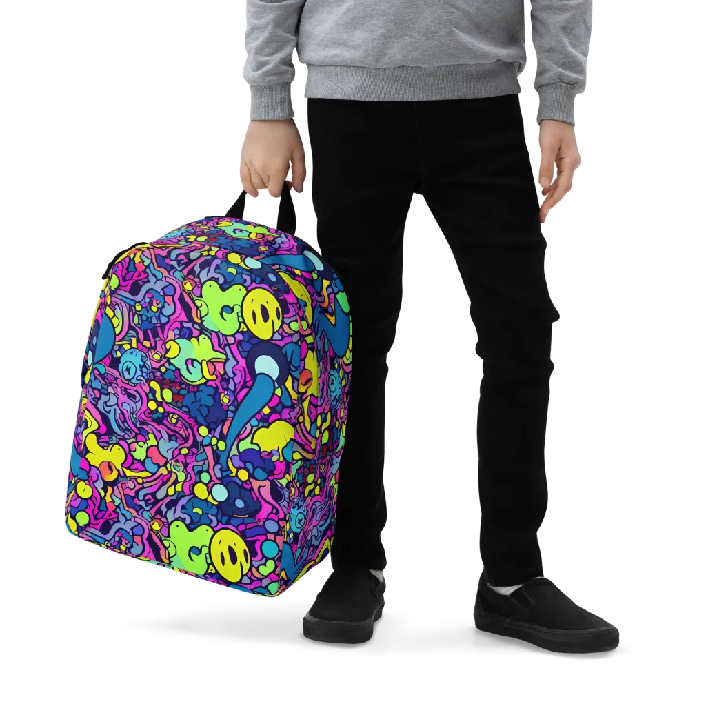 Electric Oddity on Minimalist Backpack — Zoomed-in