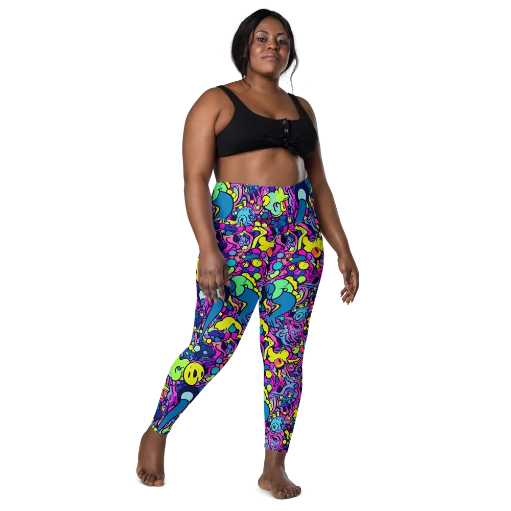 Electric Oddity on Leggings with Pockets — Front