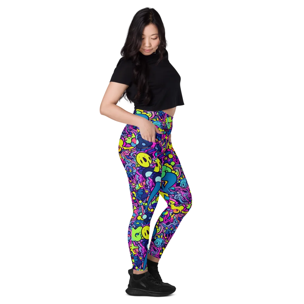 Electric Oddity on Leggings with Pockets — Right