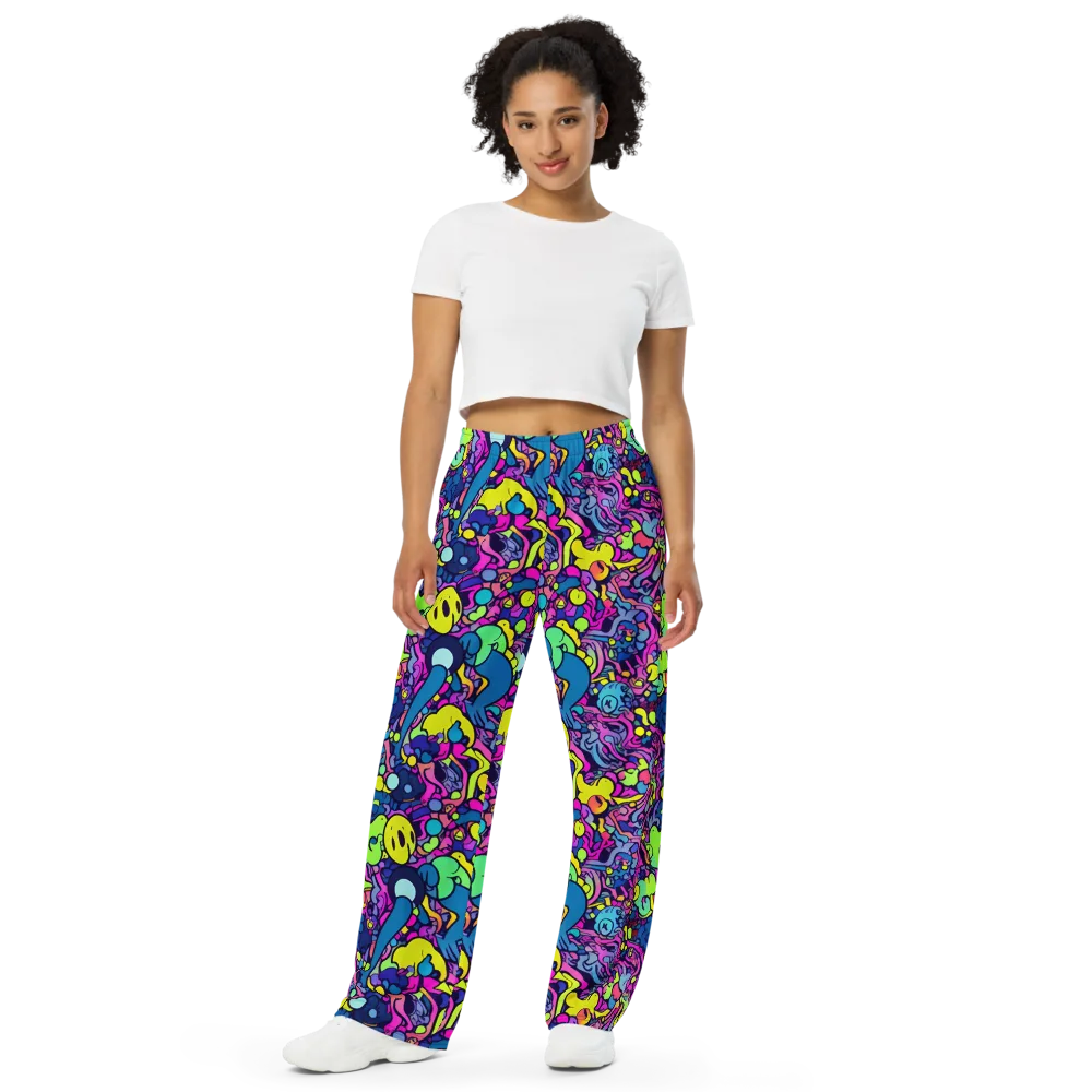 Electric Oddity on Wide-Leg Pants — Front