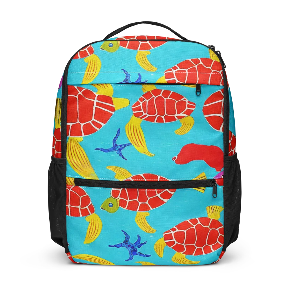 Red Shell Reverie on Utility Backpack — Front