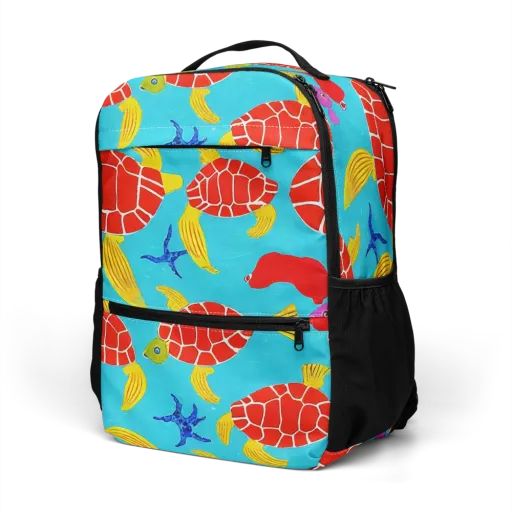 Red Shell Reverie on a Utility Backpack