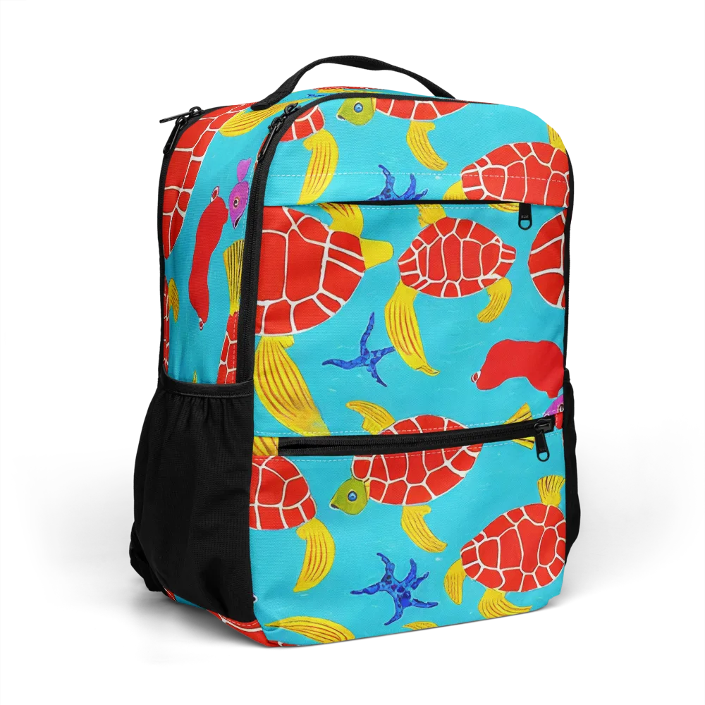 Red Shell Reverie on Utility Backpack — Right Front