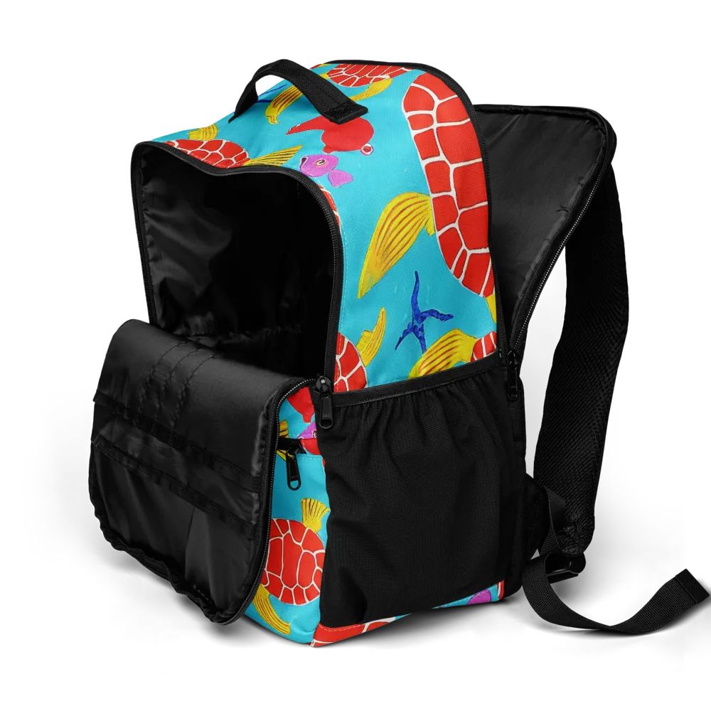 Red Shell Reverie on Utility Backpack — Product details 2