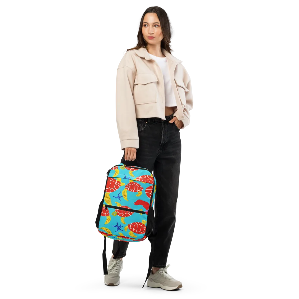 Red Shell Reverie on Utility Backpack — Front