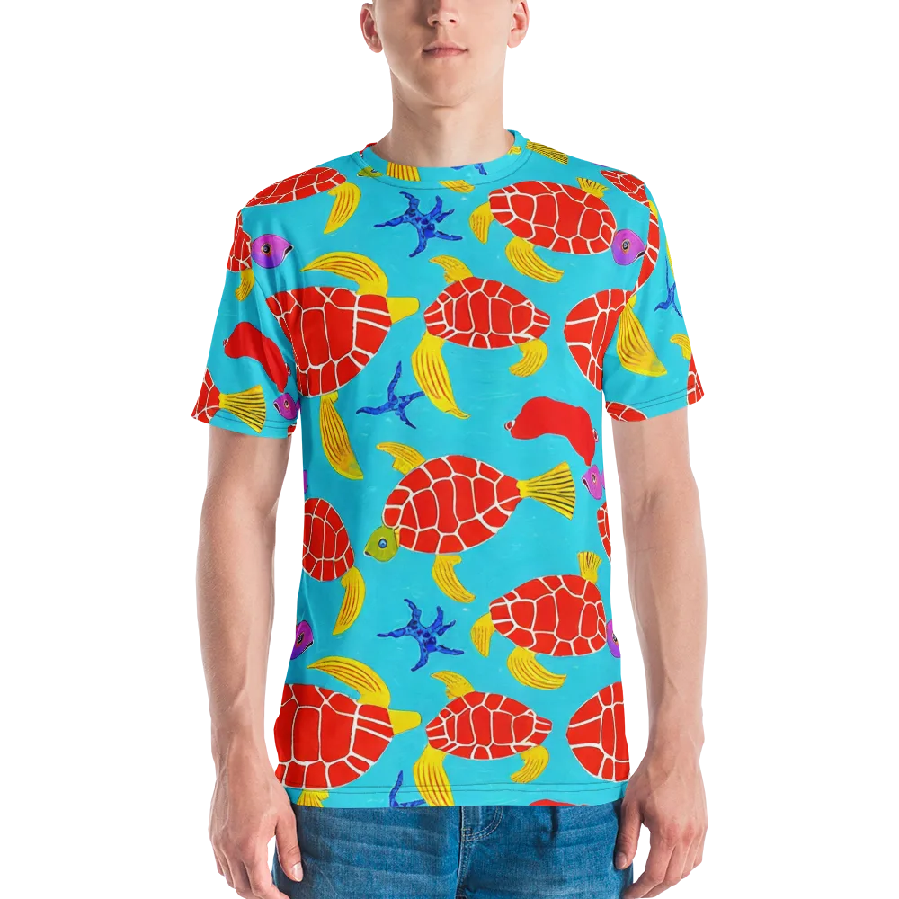 Red Shell Reverie on Men's Crew Neck T-Shirt — Front