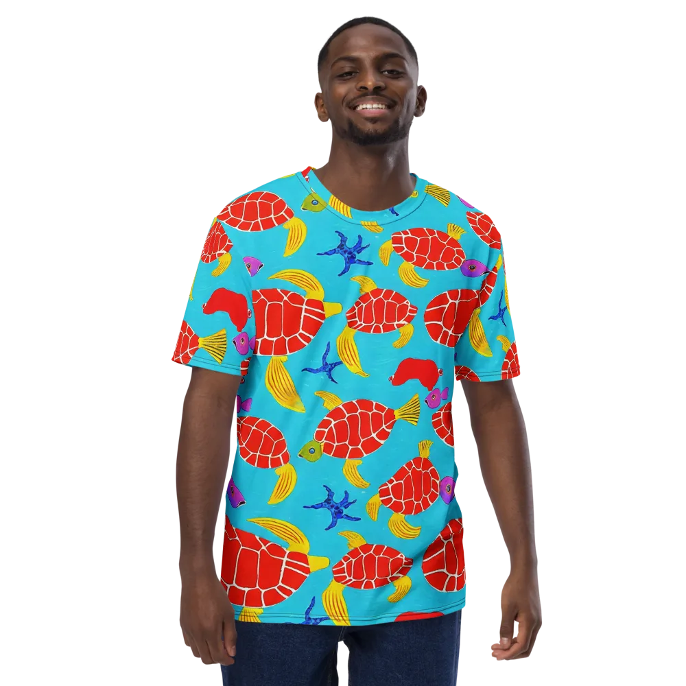 Red Shell Reverie on Men's Crew Neck T-Shirt — Front