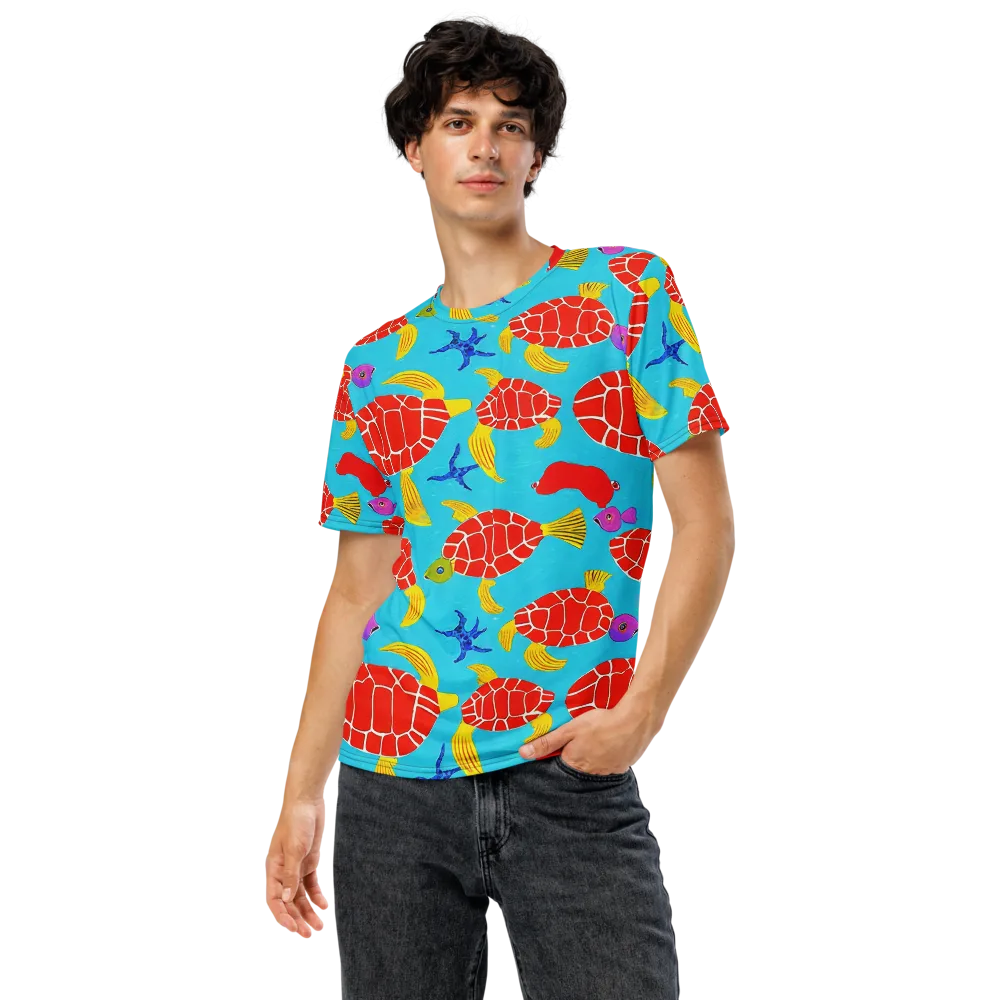 Red Shell Reverie on Men's Crew Neck T-Shirt — Front