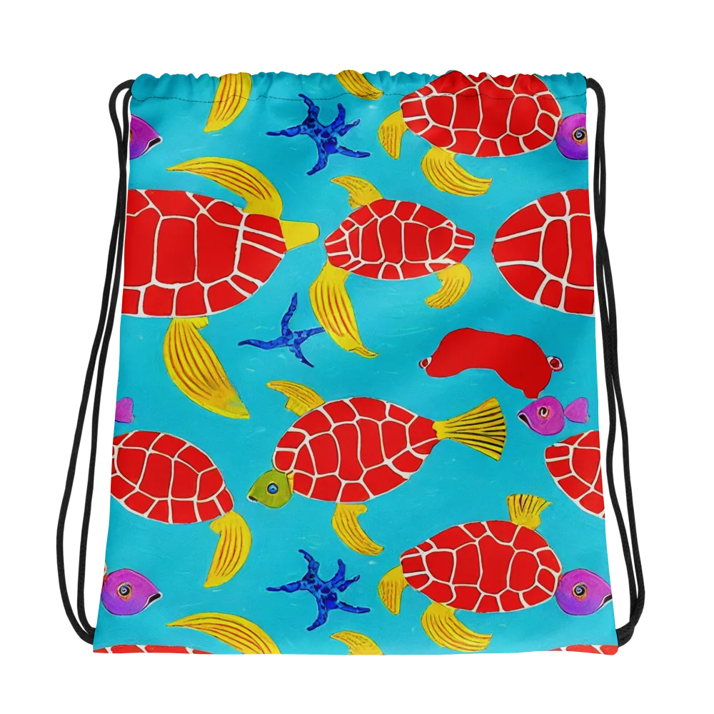 Red Shell Reverie on Drawstring Bag — Photo