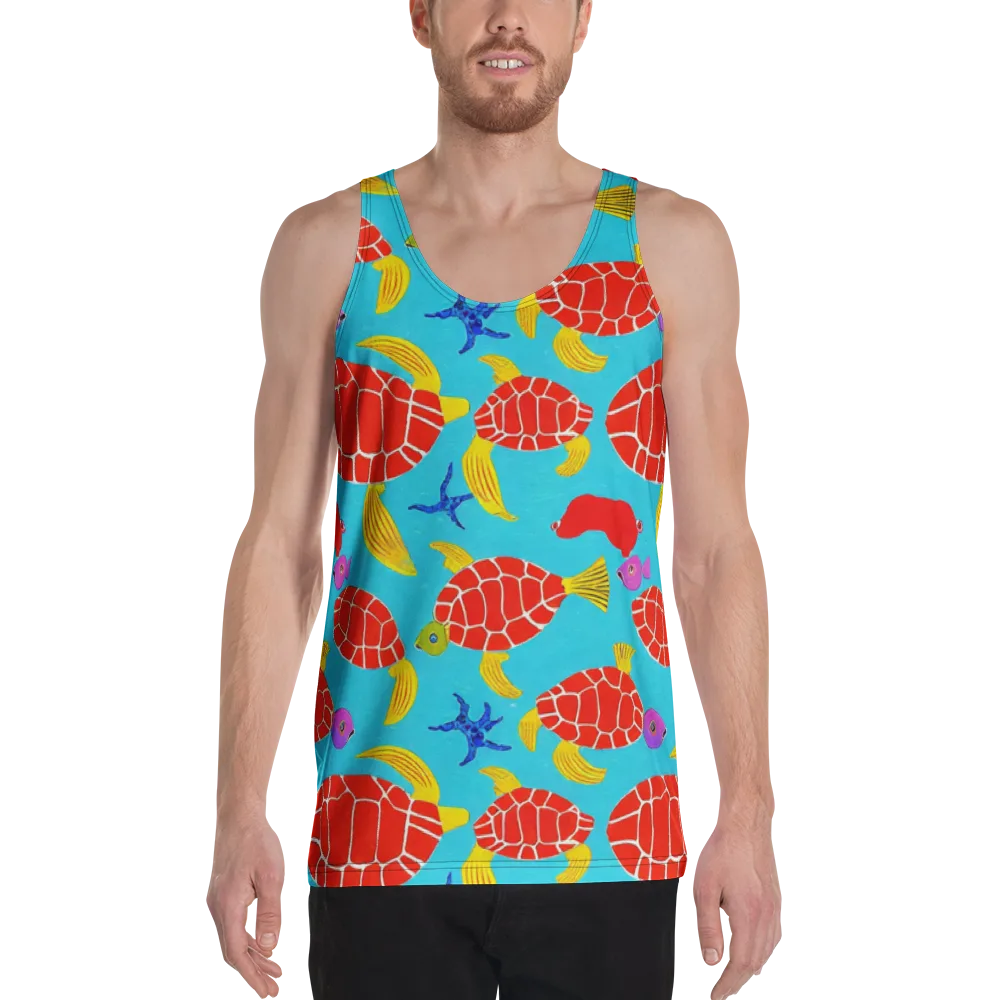 Red Shell Reverie on Men's Tank Top — Front
