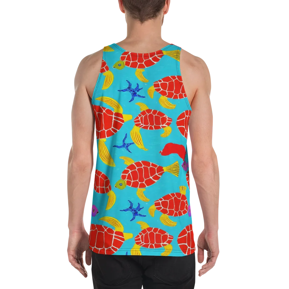 Red Shell Reverie on Men's Tank Top — Back
