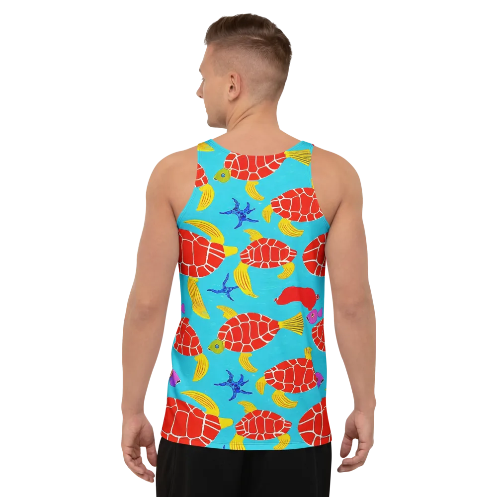Red Shell Reverie on Men's Tank Top — Back