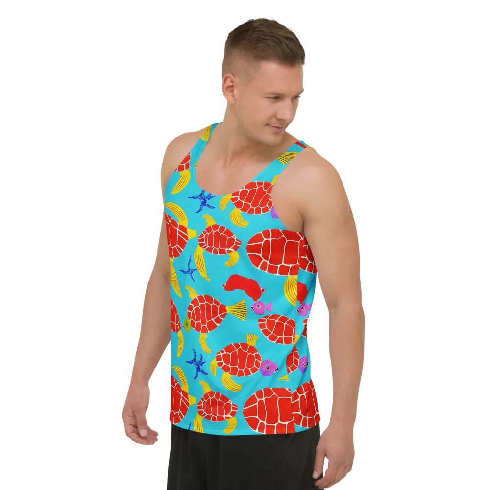 Red Shell Reverie on Men's Tank Top — Left Front