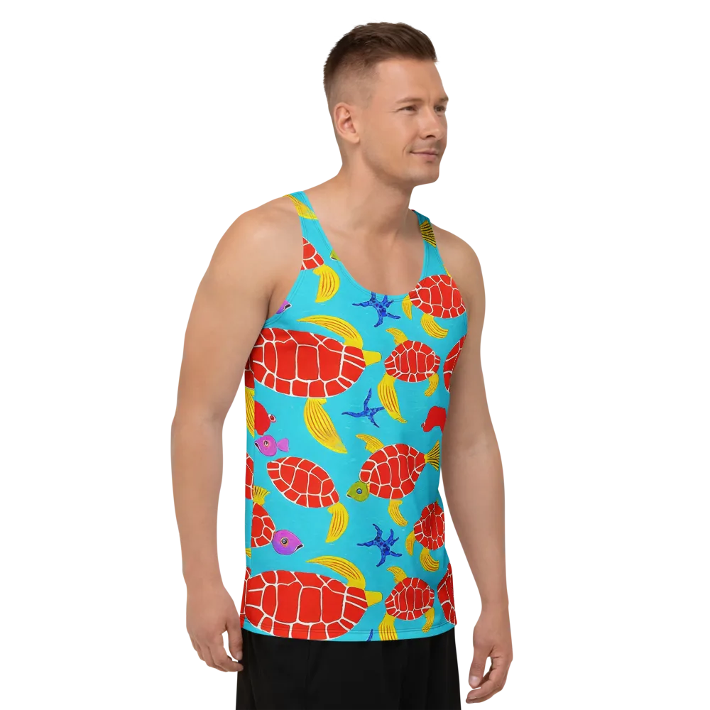 Red Shell Reverie on Men's Tank Top — Right Front