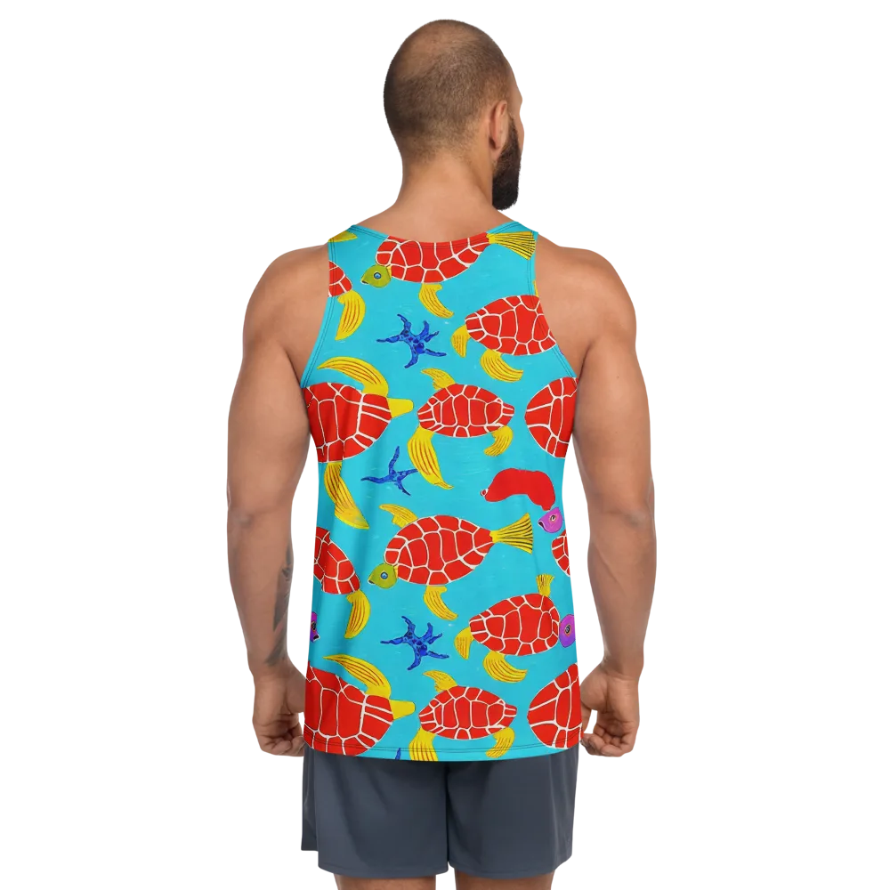 Red Shell Reverie on Men's Tank Top — Back