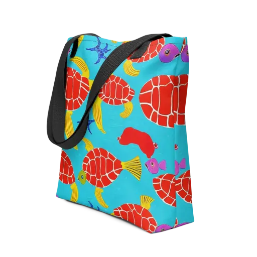 Red Shell Reverie on a Tote Bag