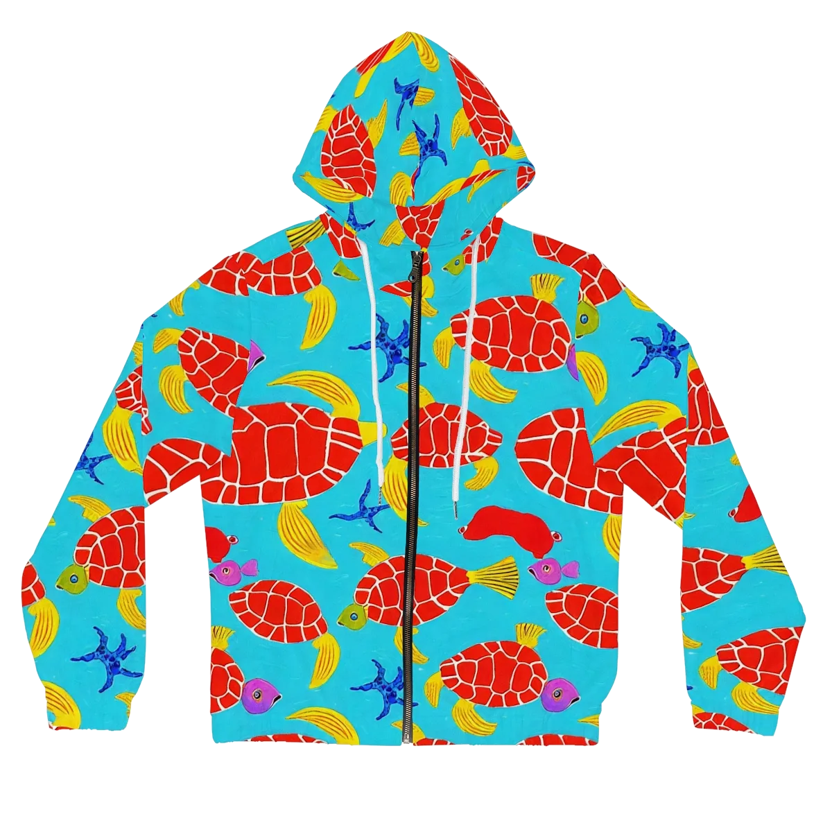 Red Shell Reverie on Women's Full-Zip Hoodie — Front