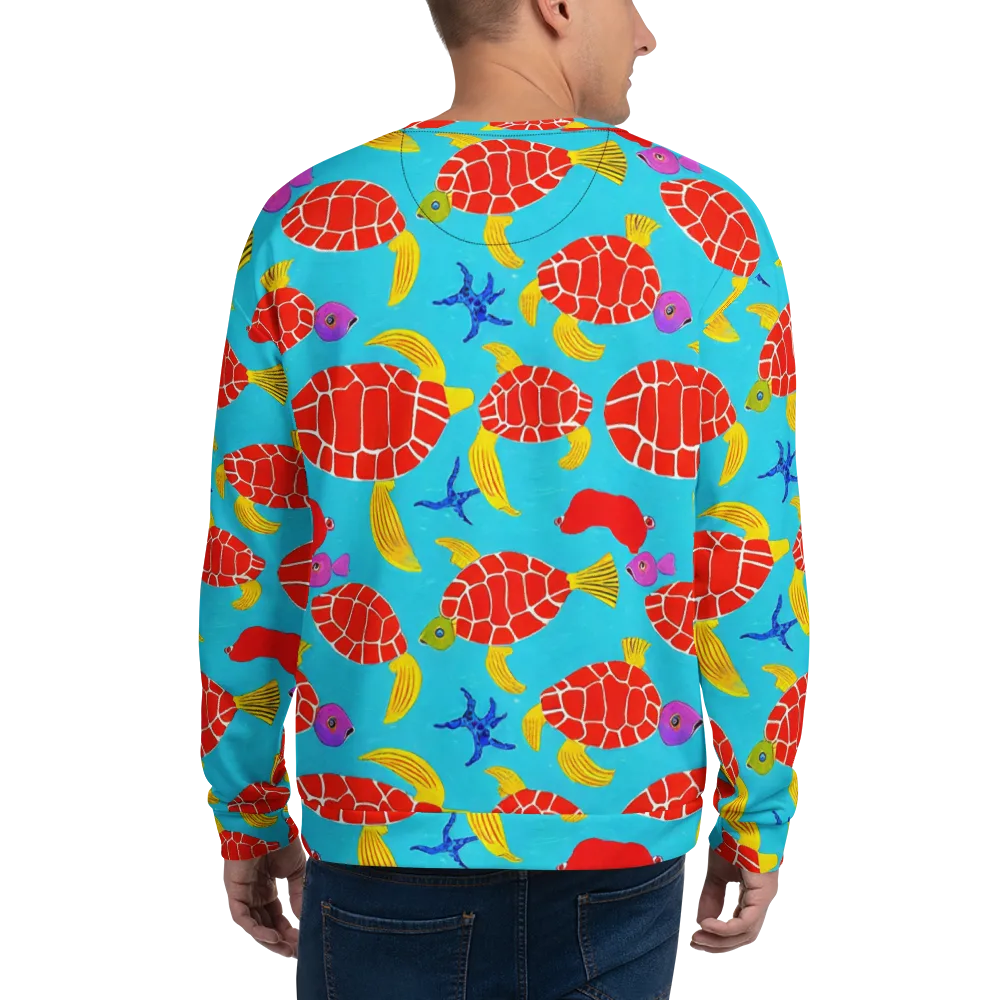 Red Shell Reverie on Sweatshirt — Back