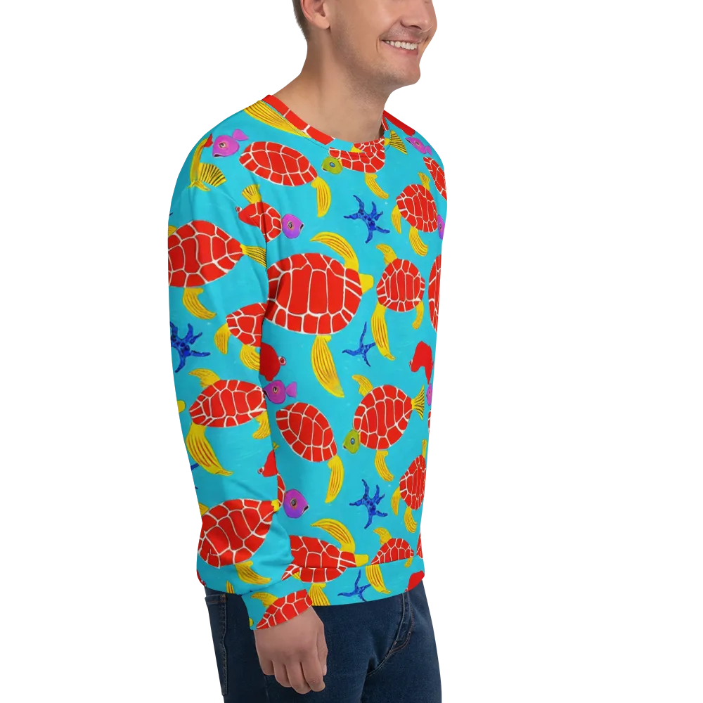 Red Shell Reverie on Sweatshirt — Right Front
