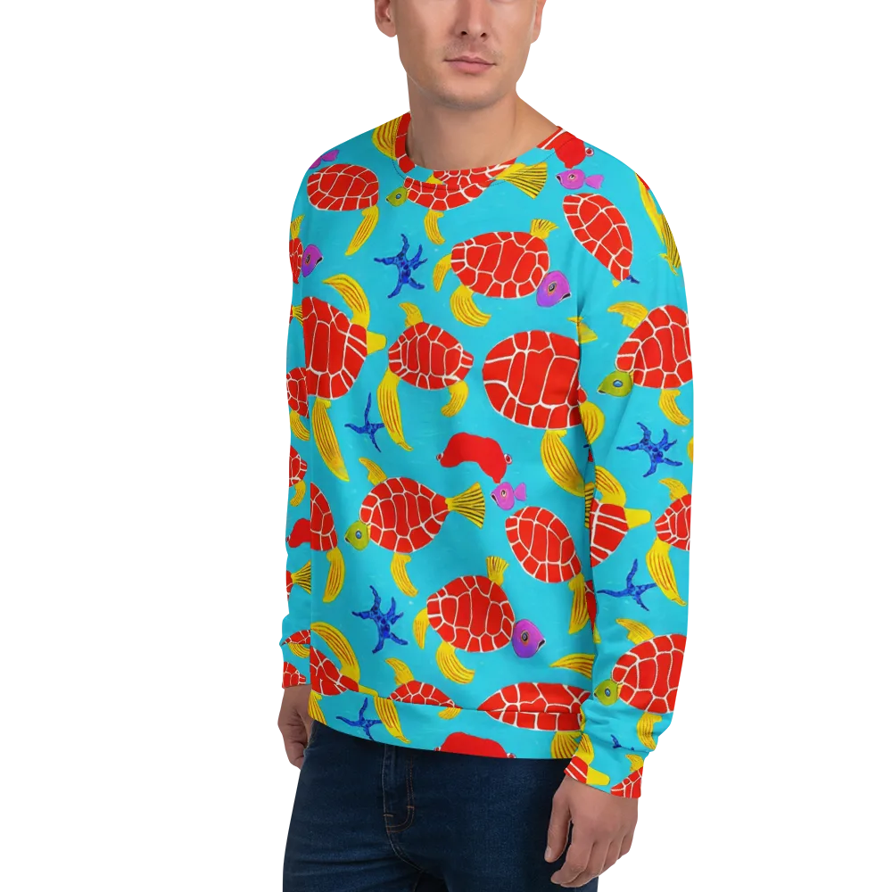 Red Shell Reverie on Sweatshirt — Left Front