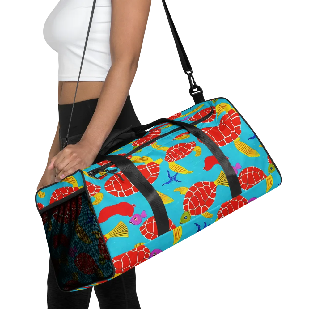 Red Shell Reverie on Duffle Bag — Front