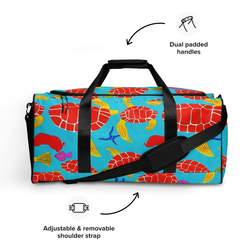 Red Shell Reverie on Duffle Bag — Front