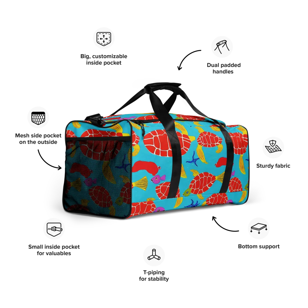 Red Shell Reverie on Duffle Bag — Right Front