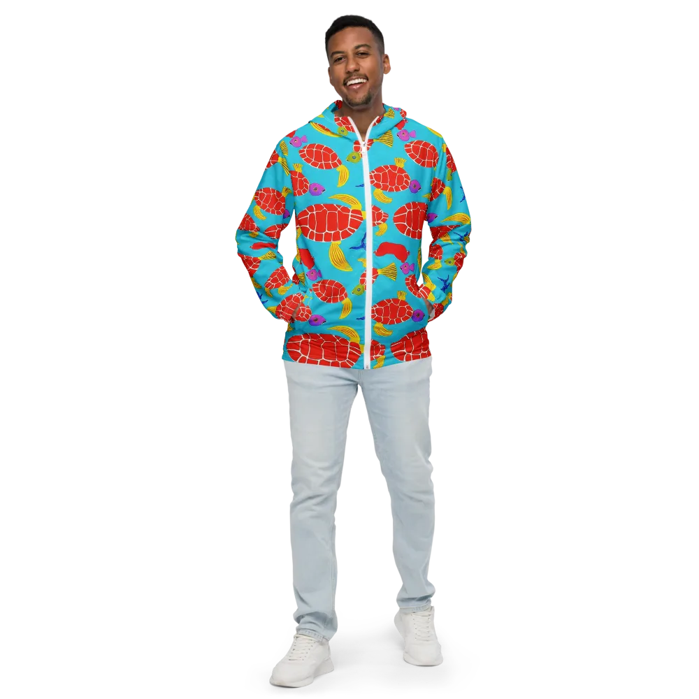 Red Shell Reverie on Men's Windbreaker — Front