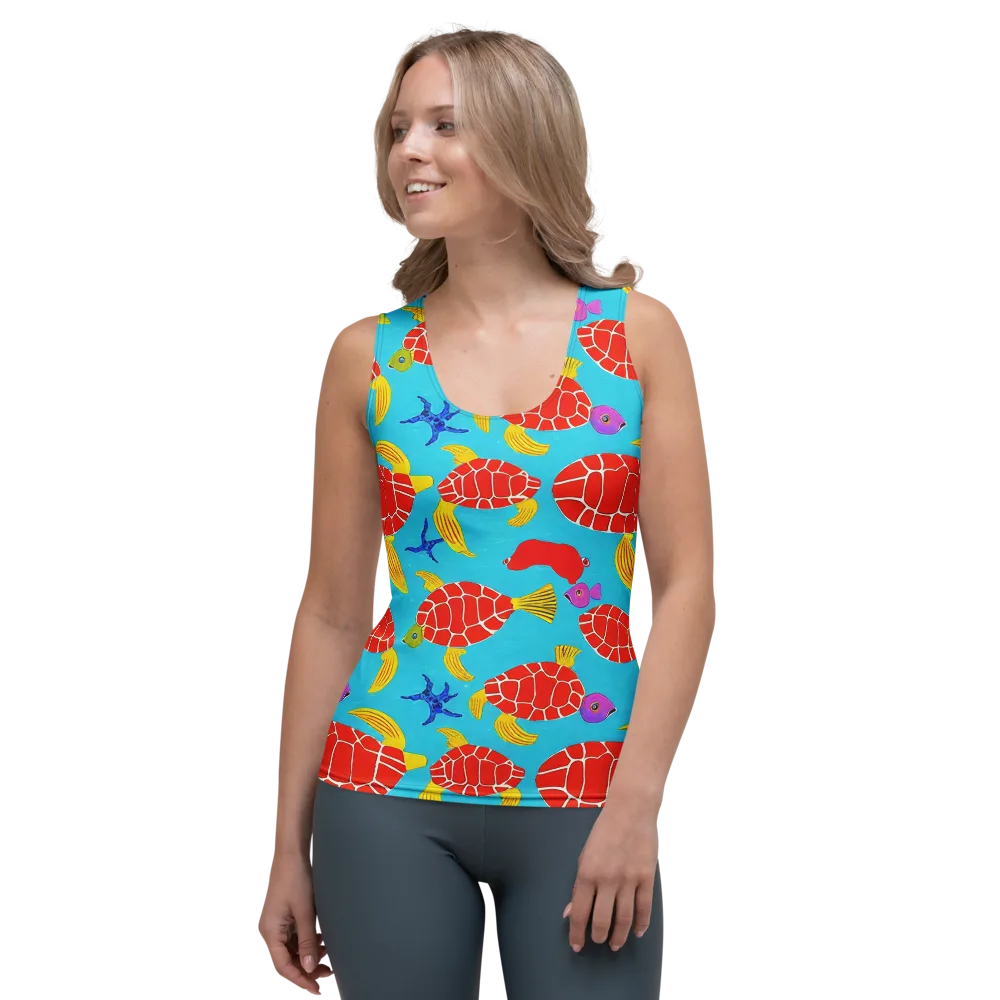 Red Shell Reverie on Women's Tank Top — Front