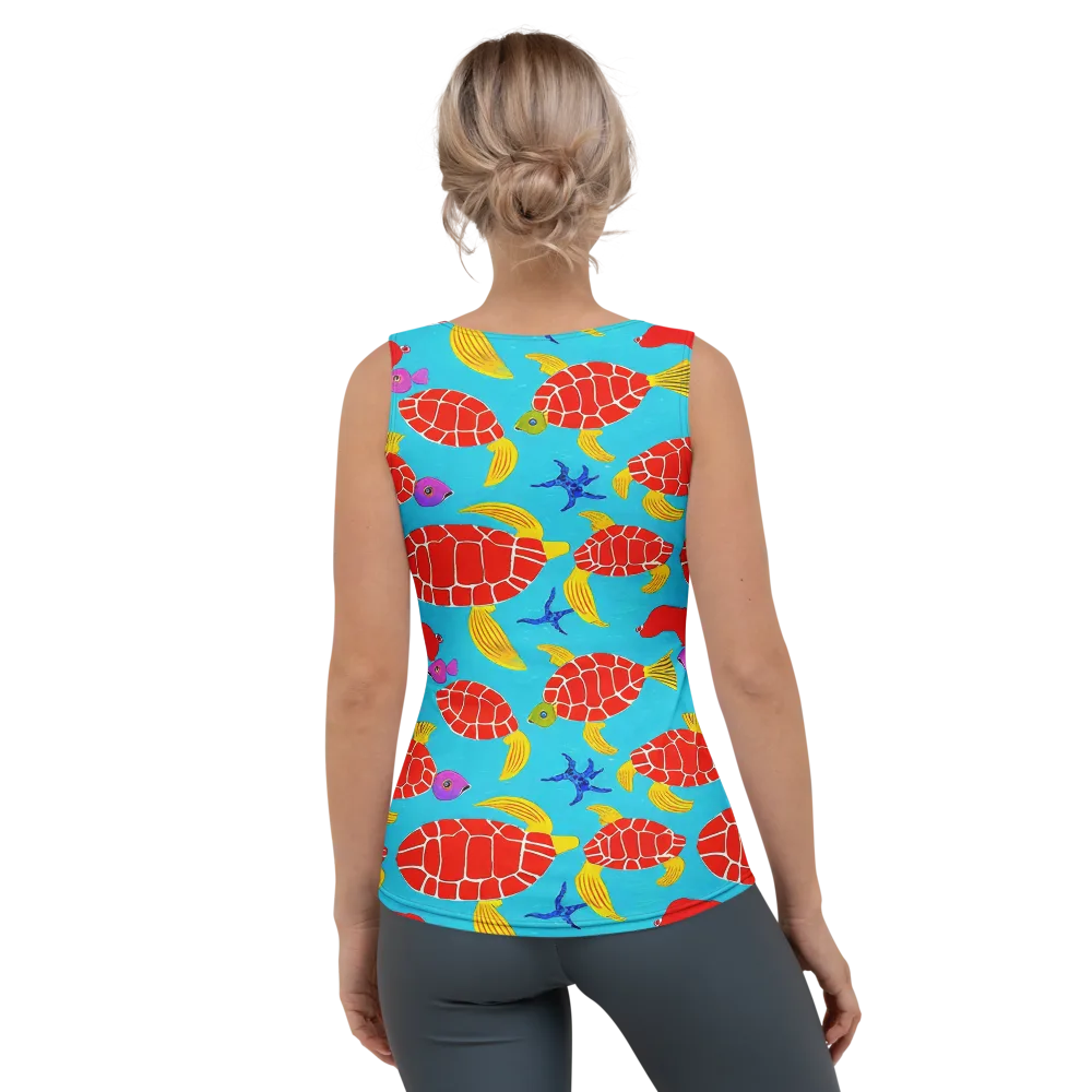 Red Shell Reverie on Women's Tank Top — Back