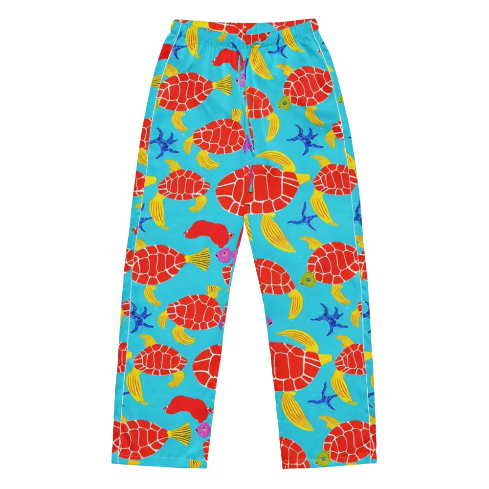 Red Shell Reverie on Women's Pajama Pants — Front