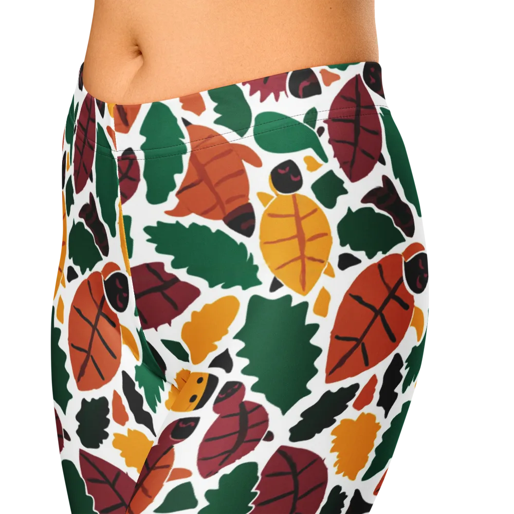 Harvest Static on Capri Leggings — Zoomed-in