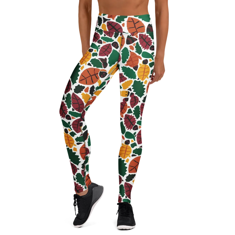 Harvest Static on Yoga Leggings — Front