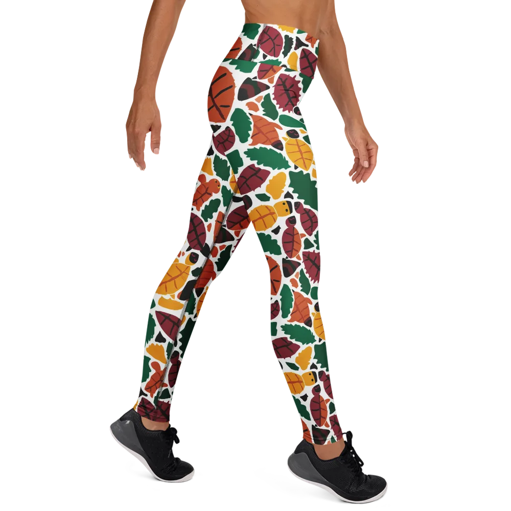 Harvest Static on Yoga Leggings — Right