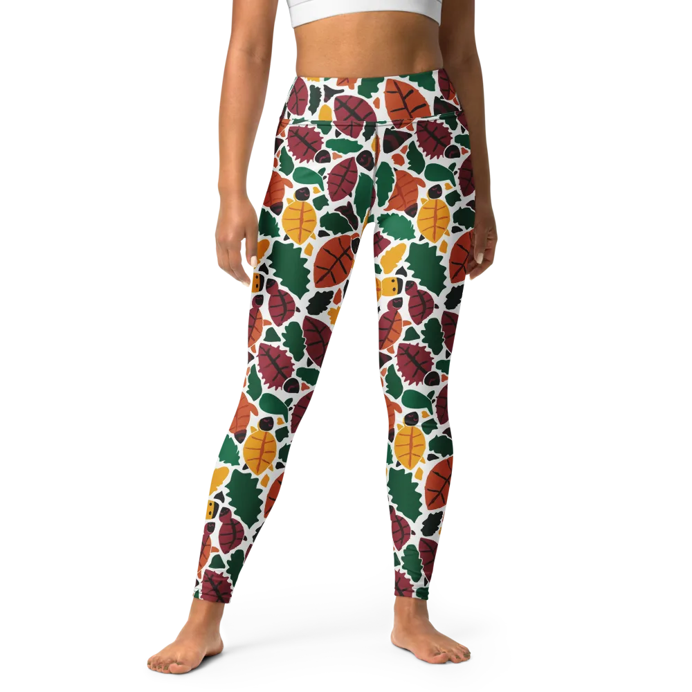 Harvest Static on Yoga Leggings — Front