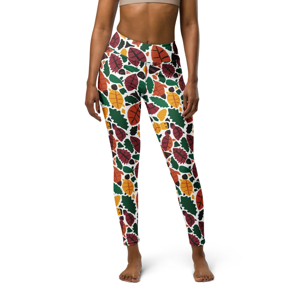 Harvest Static on Yoga Leggings — Front
