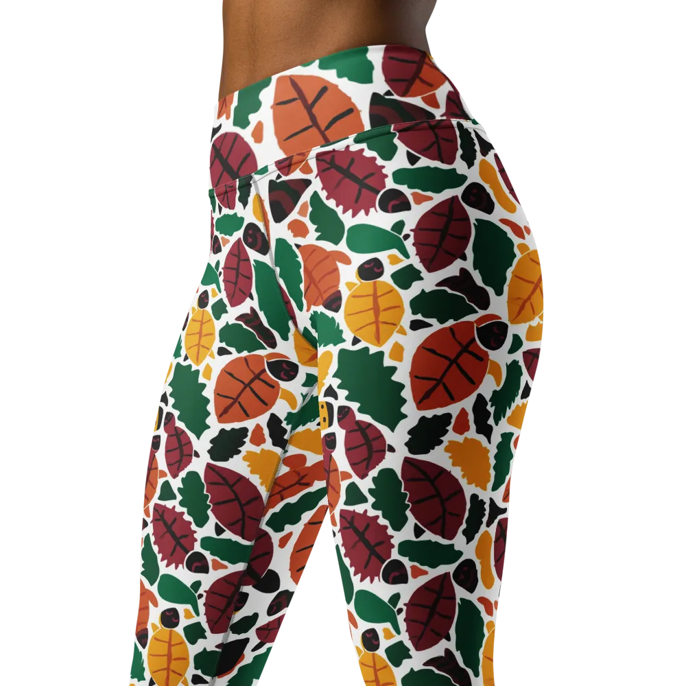 Harvest Static on Yoga Leggings — Left Front