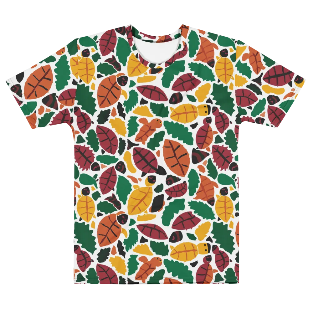 Harvest Static on Men's Cotton Crew Neck T-Shirt — Front